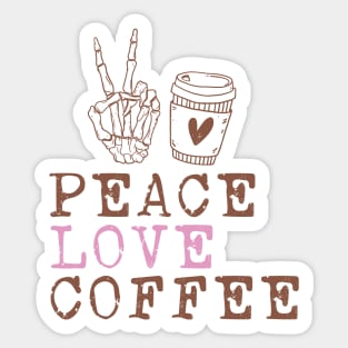 Peace Love Coffee Sticker